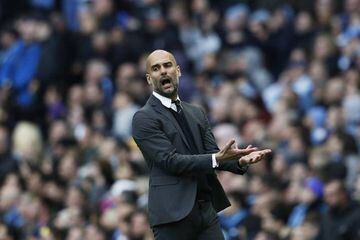 A frustrating afternoon for Manchester City manager Pep Guardiola.