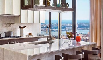 The Hudson River is the backdrop to living in the Steinway Tower