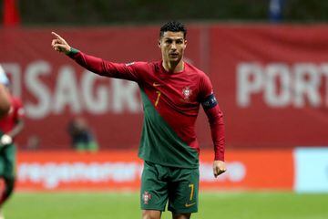 Cristiano Ronaldo in action for Portugal during the UEFA Nations League Group A2 match between Portugal and Spain on 27 September 27 2022.