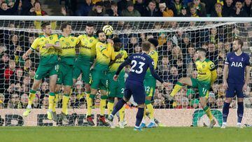 Norwich City vs Tottenham en vivo online por la fecha 20 de la Premier League.