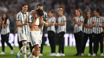 TURIN, ITALY - MAY 16: Paulo Dybala of Juventus reacts at the end of the Serie A match between Juventus and SS Lazio at Allianz Stadium on May 16, 2022 in Turin, Italy. (Photo by Valerio Pennicino - Juventus FC/Juventus FC via Getty Images)