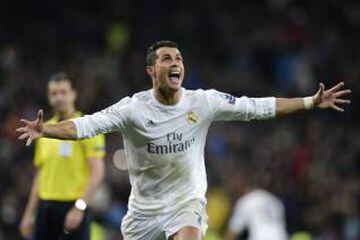 Ronaldo celebrates his hat-trick