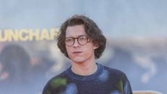 BARCELONA, SPAIN - FEBRUARY 07: Actor Tom Holland attends the photocall during the presentation of the movie 'Uncharted' on February 07, 2022 in Barcelona, Spain. (Photo by Xavi Torrent/Getty Images)