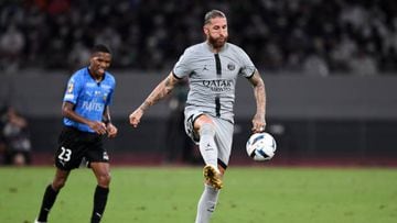 Spanish centre-back Sergio Ramos struggled as part of a three-man central defence as PSG got their preseason tour underway in Japan.
