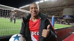 Mbappe celebrates after qualifying for the Champions League semi-final