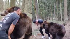 l video viral de una pelea entre un oso gris y un luchador profesional de la UFC