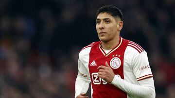 AMSTERDAM - Edson Alvarez of Ajax during the Dutch premier league match between Ajax Amsterdam and RKC Waalwijk at the Johan Cruijff ArenA on February 12, 2023 in Amsterdam, Netherlands. ANP MAURICE VAN STONE (Photo by ANP via Getty Images)