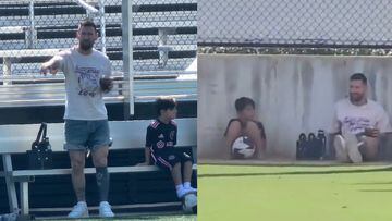 Messi disfruta de sus hijos en Miami luego de no haber viajado para el compromiso frente a Atlanta United.