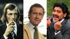 11 frases que no pueden faltar en el f&uacute;tbol. C&eacute;sar Luis Menotti, Jorge Valdano y Diego Armando Maradona en la foto.