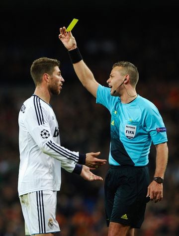 Sergio Ramos has made 109 appearances in the Champions League for Real Madrid, at a cost of 36 cards: 34 yellow, two straight reds. Overall, the defender has been given his marching orders three times in the tournament.
