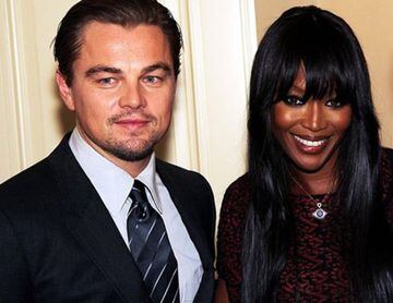 Leonardo DiCaprio fue relacionado con la supermodelo inglesa Naomi Campbell en 1995. Nunca se confirmó pero veinte años más tarde siguen siendo buenos amigos.