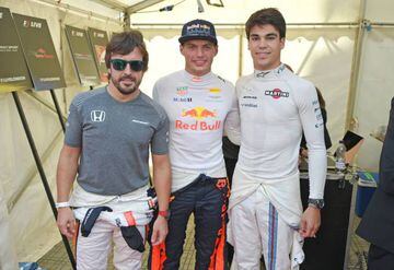 Alonso, Verstappen y Stroll.