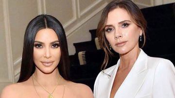 Kim Kardashian y Victoria Beckham en el &#039;VIOLET GREY x Victoria Beckham Beauty LA&#039; en una residencia privada el 20 de noviembre de 2019 en Beverly Hills, California. 