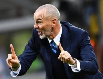 Stefano Pioli during his side's game against Fiorentina.