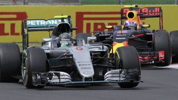 Rosberg por delante de Verstappen en el GP de M&eacute;xico.