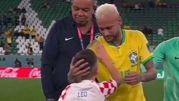 El consuelo del hijo de Perisic a Neymar tras la eliminación