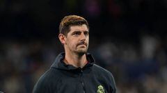 Thibaut Courtois of Real Madrid during the UEFA Champions League match between Real Madrid and Celtic FC at the Estadio Santiago Bernabeu in Madrid, Spain. (Photo by Apo Caballero/DAX Images/NurPhoto via Getty Images)
