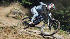 Finn Iles performs at UCI DH World Cup in Mont Sainte Anne, Canada on August 6, 2022 // Bartek Wolinski / Red Bull Content Pool // SI202208070041 // Usage for editorial use only // 
