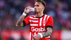 GIRONA, SPAIN - FEBRUARY 05: Aleix Garcia of Girona FC drinks water during the LaLiga Santander match between Girona FC and Valencia CF at Montilivi Stadium on February 05, 2023 in Girona, Spain. (Photo by Eric Alonso/Getty Images) 

XYZ