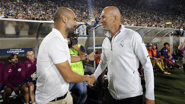 Guardiola saluda a Zidane.