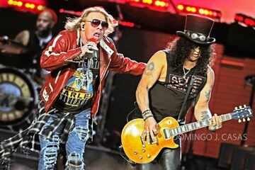 Guns 'n' Roses were one of the last groups to play the Calderón, pictured here in 2017, 24 years after their first gig at the stadium.