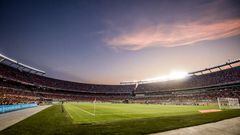 BUENOS AIRES, ARGENTINA - FEBRUARY 12: General view of Estadio Mas Monumental Antonio Vespucio Liberti during a match between River Plate and Argentinos Juniors as part of Liga Profesional 2023 on February 12, 2023 in Buenos Aires, Argentina. (Photo by Marcelo Endelli/Getty Images)