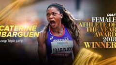La atleta colombiana Caterine Ibarg&uuml;en gan&oacute; el premio de la Atleta del A&ntilde;o 2018 de la IAAF, en la ceremonia realizada este martes en M&oacute;naco.