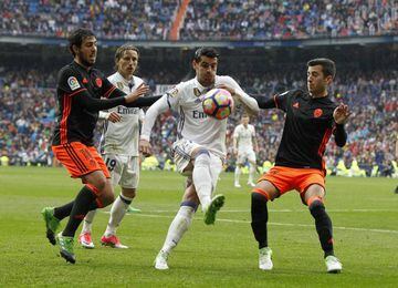 Morata in action for Real Madrid against Valencia.