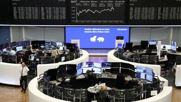 The German share price index DAX graph is pictured at the stock exchange in Frankfurt, Germany, July 7, 2022.    REUTERS/Staff
