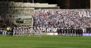 Minute's silence held in honour of Rayo season ticket holder No.14, Pablo Rodríguez who passed away recently