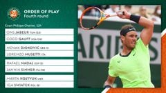 Roland Garros: partidos, cuadro, horarios, calendario y resultados de cuartos