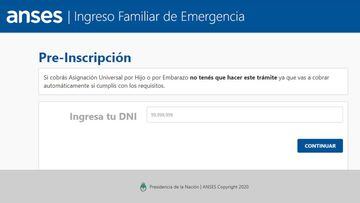 Ingreso Familiar de Emergencia de ANSES: cómo anotarse en el formulario de preinscripción