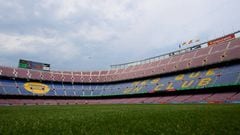 BARCELONA, SPAIN - AUGUST 07: A general view of the Spotify Camp Nou stadium ahead of the Joan Gamper Trophy match between FC Barcelona and Pumas UNAM at Spotify Camp Nou on August 07, 2022 in Barcelona, Spain. (Photo by Alex Caparros/Getty Images)