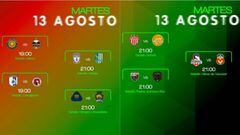 Partidos y horarios de la Copa MX, jornada 3