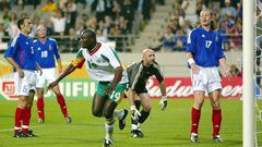 Gol de Bouba Diop. Senegal ganó a una campeona del mundo.