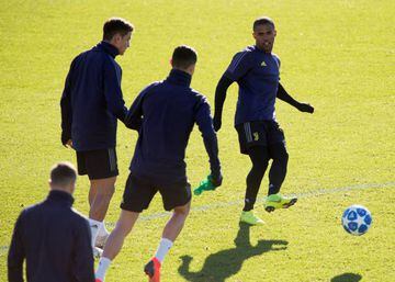 Juventus players train ahead of their Champions League clash with Young Boys