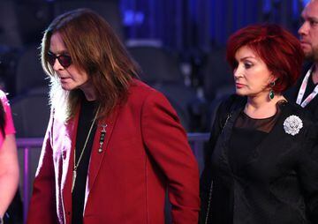 Rocker Ozzy Osbourne arrives with wife Sharon.