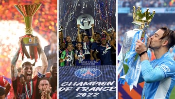 Champions, European places and relegated in top Euro leagues