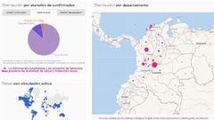 Mapa del coronavirus en Colombia, este 6 de mayo de 2021. Casos, muertes y recuperados por departamentos. 14.806 nuevos positivos en el pa&iacute;s.