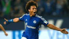 Sané celebra un gol con el Schalke.