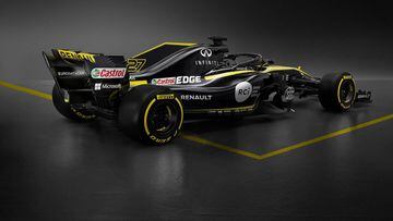 ENSTONE, UNITED KINGDOM - FEBRUARY 20:  In this handout photo supplied by Renault Sport F1, the team unveil their new Renault Sport RS18 Formula One car on February 20, 2018 in Enstone, United Kingdom  (Photo by Handout/Getty Images)