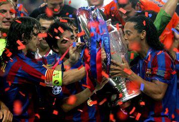El astro brasileño consiguió su única Champions League el 17 de mayo de 2006 tras la victoria por 2-1 del Barcelona sobre el Arsenal. 