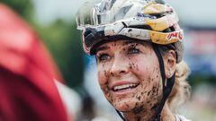 Emily Batty is seen at UCI XCO World Cup in Mont Sainte Anne, Canada on August 7, 2022 // Bartek Wolinski / Red Bull Content Pool // SI202208080030 // Usage for editorial use only // 