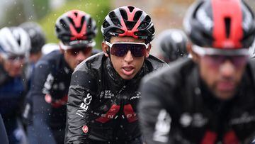 Egan Bernal, mejor colombiano en la etapa 4 del Giro de Italia.