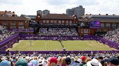 Tennis - ATP 500 - Queen's Club Championships - Queen's Club, London, Britain - June 22, 2023 General view during the round of 16 match between Spain's Carlos Alcaraz and Czech Republic's Jiri Lehecka Action Images via Reuters/Peter Cziborra