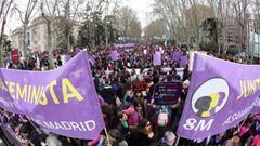 Manifestaci&oacute;n 8 de marzo, en directo: D&iacute;a Internacional de la Mujer