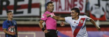 Coelho festeja su gol en la primera fecha del Torneo Nacional 2022, ante Huachipato.