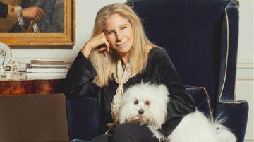 Barbra Streisand, en la foto de su entrevista con 'The Times'.