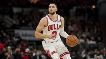 Zach LaVine in action for the Chicago Bulls this year.