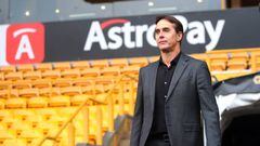 Wolverhampton Wanderers manager Julen Lopetegui makes his way out for a photo on the pitch after a press conference at the Molineux Stadium, Wolverhampton. Picture date: Monday November 14, 2022. (Photo by Simon Marper/PA Images via Getty Images)